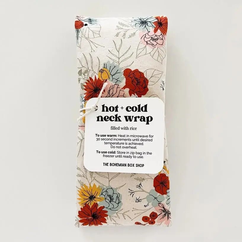 Hot & Cold Therapy Neck Wrap - Ivory Florals - My SensibiliTeas - rice hot cold therapy from Bohemian Box Shop