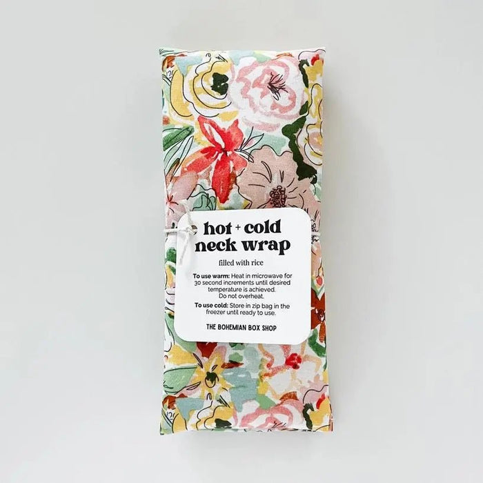 Hot & Cold Therapy Neck Wrap - Packed Watercolor Floral - My SensibiliTeas - rice hot cold therapy from Bohemian Box Shop