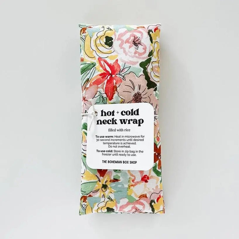 Hot & Cold Therapy Neck Wrap - Packed Watercolor Floral - My SensibiliTeas - rice hot cold therapy from Bohemian Box Shop
