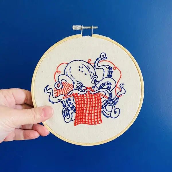 Industrious Octopus - My SensibiliTeas - nautical embroidery kit from Hook, Line & Tinker