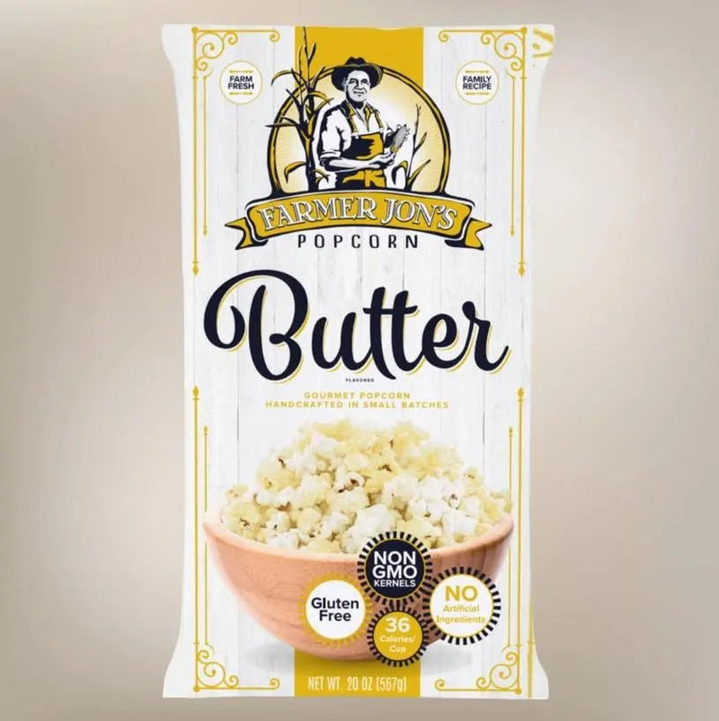 Jumbo Butter Popcorn – 20oz Bag - My SensibiliTeas - popcorn from Farmer Jon's Popcorn