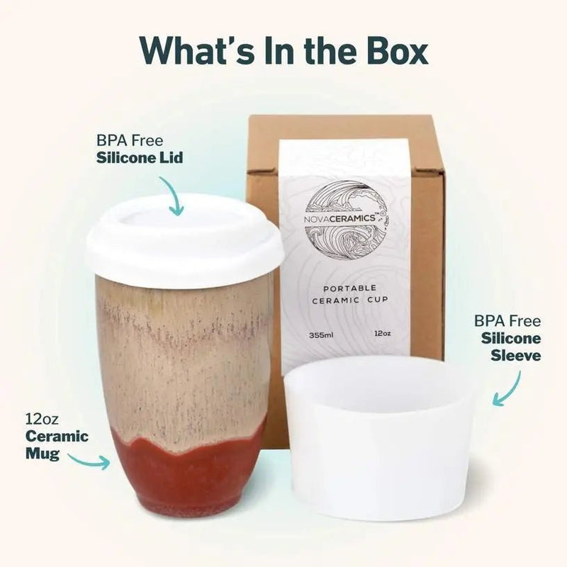 Jupiter 12 oz Ceramic Travel Mug - My SensibiliTeas - travel mugs from Nova Ceramics Travel Mugs