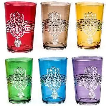 Kounouz Tea Glasses Mix, Silver - My SensibiliTeas - colorful tea cup from Casablanca Market