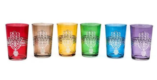 Kounouz Tea Glasses Mix, Silver - My SensibiliTeas - colorful tea cup from Casablanca Market