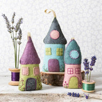 Lavender Houses Felt Craft Kit - My SensibiliTeas - embroidery craft kit from Corrine Lapierre