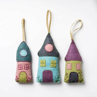 Lavender Houses Felt Craft Kit - My SensibiliTeas - embroidery craft kit from Corrine Lapierre