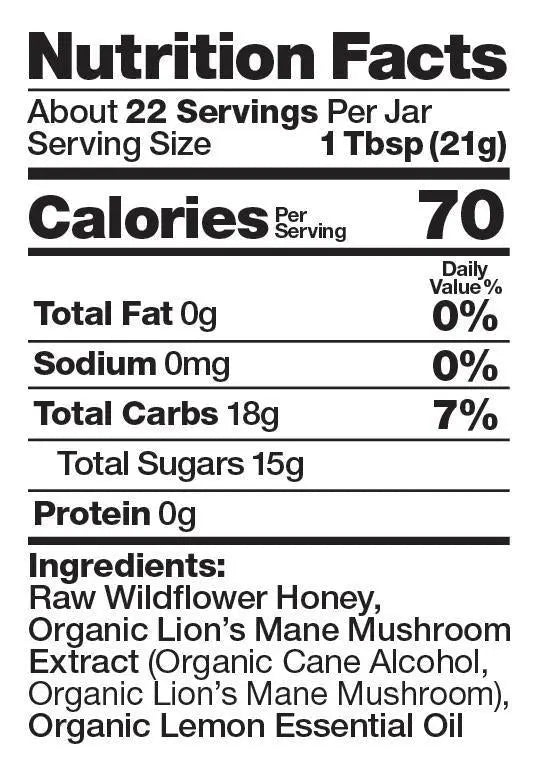 Lion's Mane Mushroom Honey - My SensibiliTeas - adaptogen Honey from Frangiosa Farms