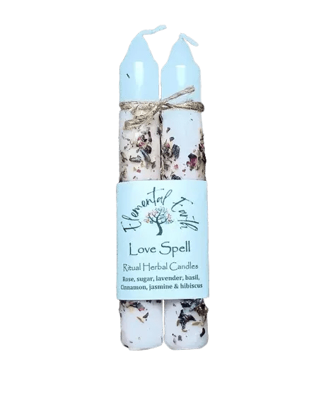 Love Spell Herbal Intention Candles - My SensibiliTeas - intention candels from Elemental Earth Shop