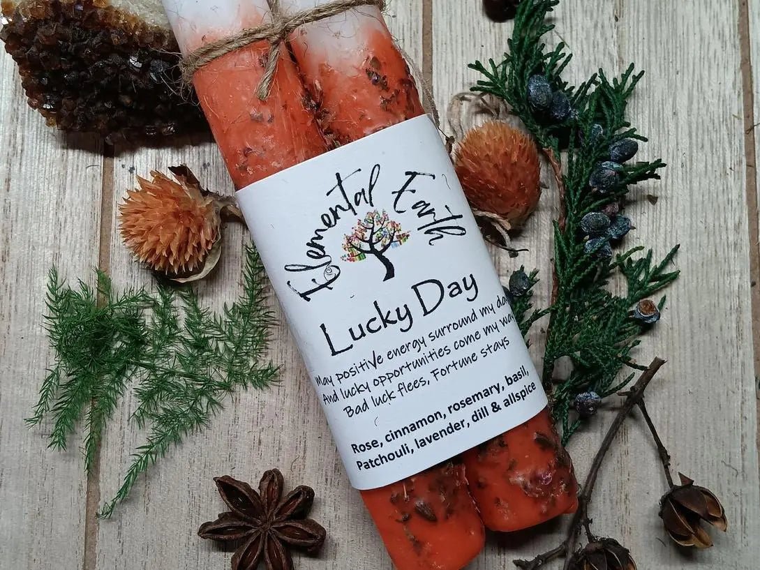 Lucky Day Herbal Intention Candles - My SensibiliTeas - intention candels from Elemental Earth Shop