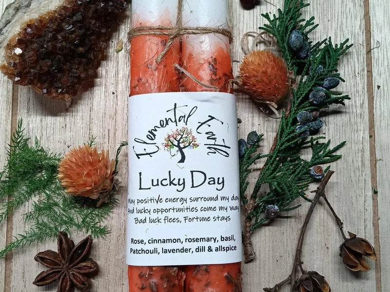Lucky Day Herbal Intention Candles - My SensibiliTeas - intention candels from Elemental Earth Shop