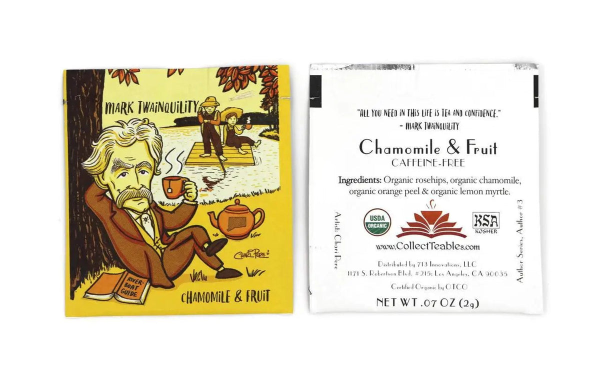 Mark Twainquility - Organic Chamomile and Fruit - My SensibiliTeas - punny tea bags from The TeaBook