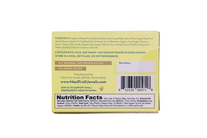 Maui Banana Bread Shortbread 5 Pieces - My SensibiliTeas - shortbread from Maui Fruit Jewels