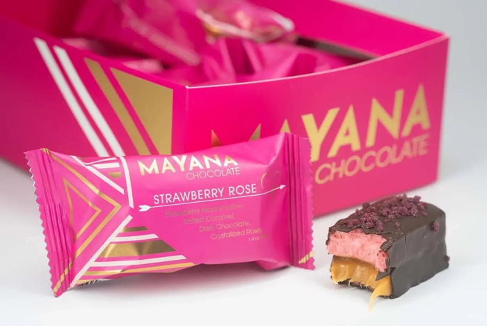 Mayana Mini Strawberry Rose Bar - My SensibiliTeas - mini chocolate bar from Mayana Chocolates