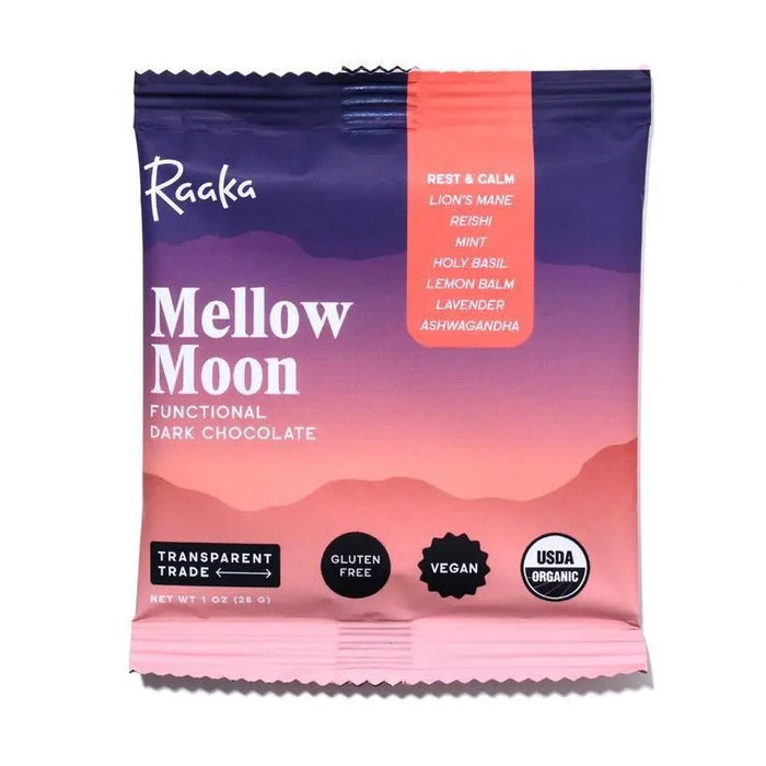 Mellow Moon Functional Dark Chocolate - My SensibiliTeas - functional chocolate from Raaka Chocolate