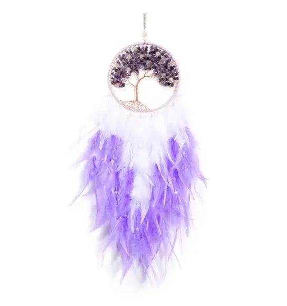 Modern Handmade Dreamcatcher - My SensibiliTeas - feather and bead dreamcatcher from Crystlover