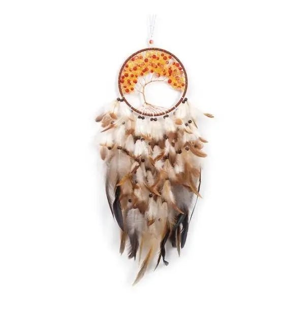 Modern Handmade Dreamcatcher - My SensibiliTeas - feather and bead dreamcatcher from Crystlover
