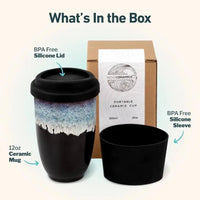 Monsoon 12 oz Ceramic Travel Mug - My SensibiliTeas - travel mugs from Nova Ceramics Travel Mugs