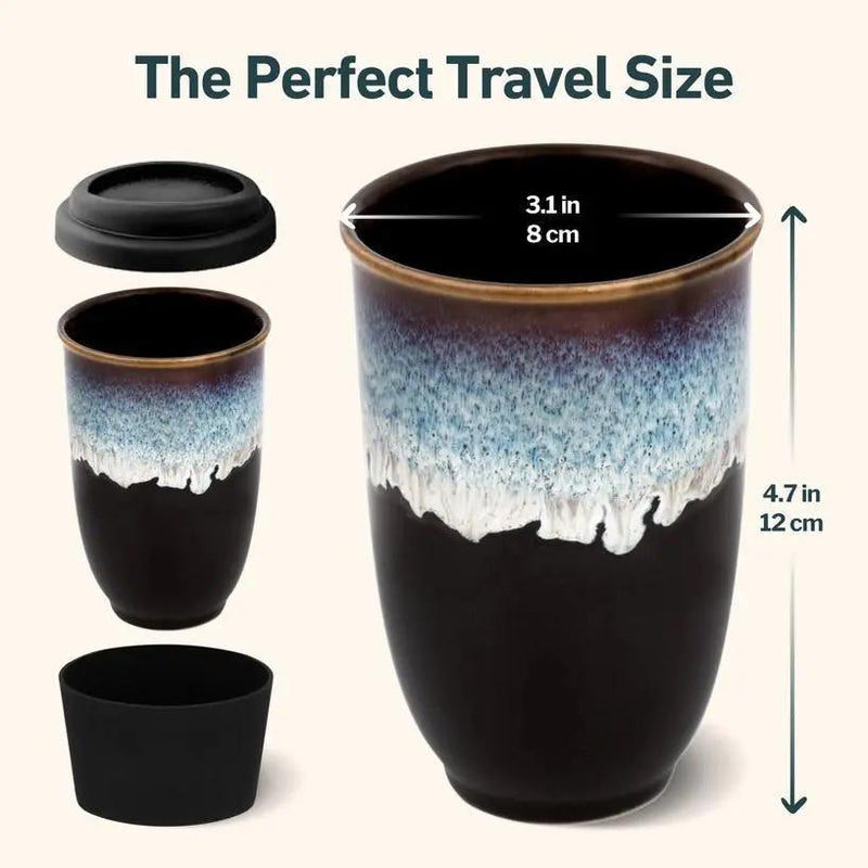 Monsoon 12 oz Ceramic Travel Mug - My SensibiliTeas - travel mugs from Nova Ceramics Travel Mugs