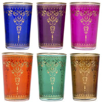 Morjana Tea Glasses Gold Mix - My SensibiliTeas - colorful tea cup from Casablanca Market