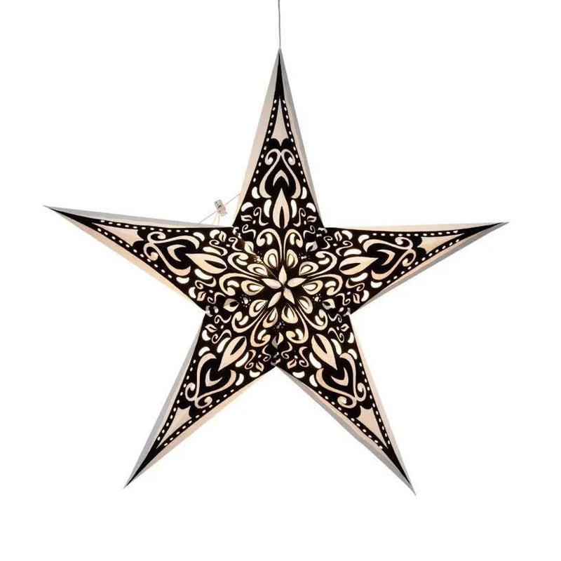 Narna 5 Pointer 24" Pearl Paper Star Lantern Light - My SensibiliTeas - paper star lantern from Artschatz