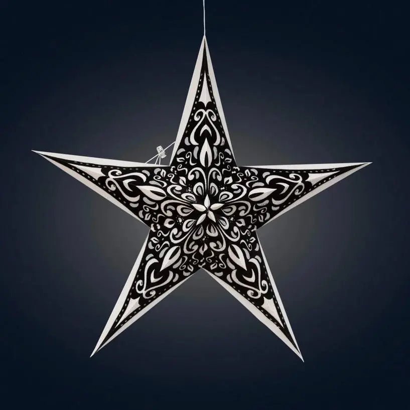 Narna 5 Pointer 24" Pearl Paper Star Lantern Light - My SensibiliTeas - paper star lantern from Artschatz