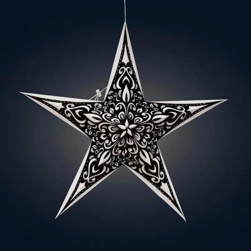 Narna 5 Pointer 24" Pearl Paper Star Lantern Light - My SensibiliTeas - paper star lantern from Artschatz