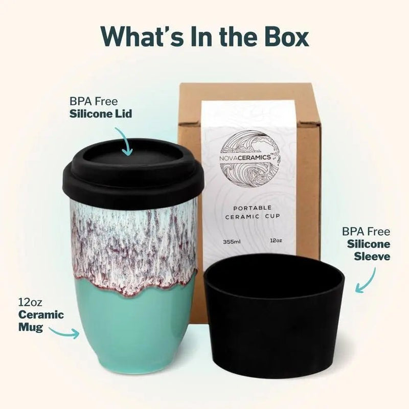 Nebula 12 oz Ceramic Travel Mug - My SensibiliTeas - travel mugs from Nova Ceramics Travel Mugs