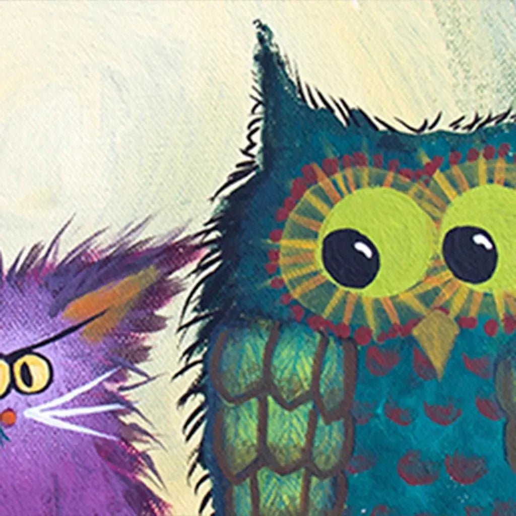 Nervous Owls Matted Print - My SensibiliTeas - Wall Art from Crank Cat