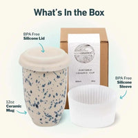 Orchid 12 oz Ceramic Travel Mug - My SensibiliTeas - travel mugs from Nova Ceramics Travel Mugs