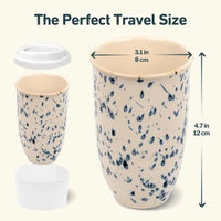Orchid 12 oz Ceramic Travel Mug - My SensibiliTeas - travel mugs from Nova Ceramics Travel Mugs