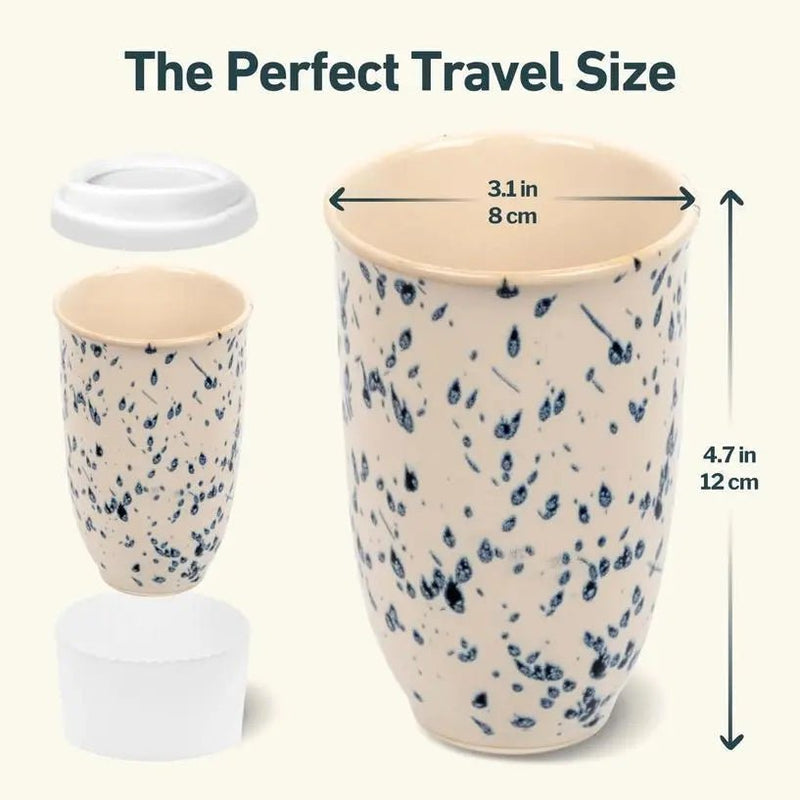 Orchid 12 oz Ceramic Travel Mug - My SensibiliTeas - travel mugs from Nova Ceramics Travel Mugs