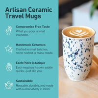 Orchid 12 oz Ceramic Travel Mug - My SensibiliTeas - travel mugs from Nova Ceramics Travel Mugs
