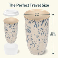 Orchid 16 oz Ceramic Travel Mug - My SensibiliTeas - travel mugs from Nova Ceramics Travel Mugs