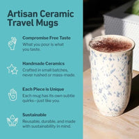 Orchid 16 oz Ceramic Travel Mug - My SensibiliTeas - travel mugs from Nova Ceramics Travel Mugs