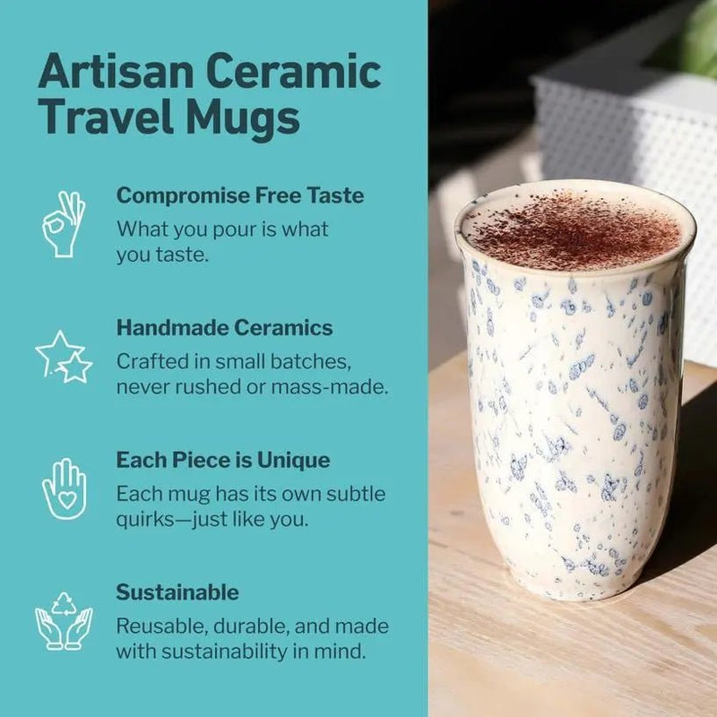 Orchid 16 oz Ceramic Travel Mug - My SensibiliTeas - travel mugs from Nova Ceramics Travel Mugs