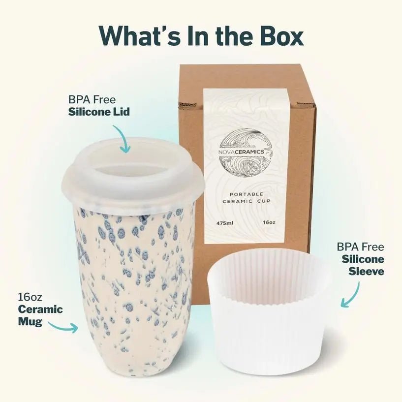 Orchid 16 oz Ceramic Travel Mug - My SensibiliTeas - travel mugs from Nova Ceramics Travel Mugs