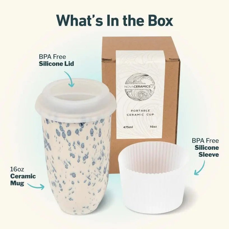 Orchid 16 oz Ceramic Travel Mug - My SensibiliTeas - travel mugs from Nova Ceramics Travel Mugs