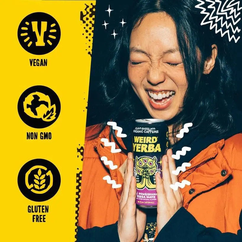 Organic Acai Pomegranate Yerba Mate 16oz Can - My SensibiliTeas - canned tea from Weird Beverages