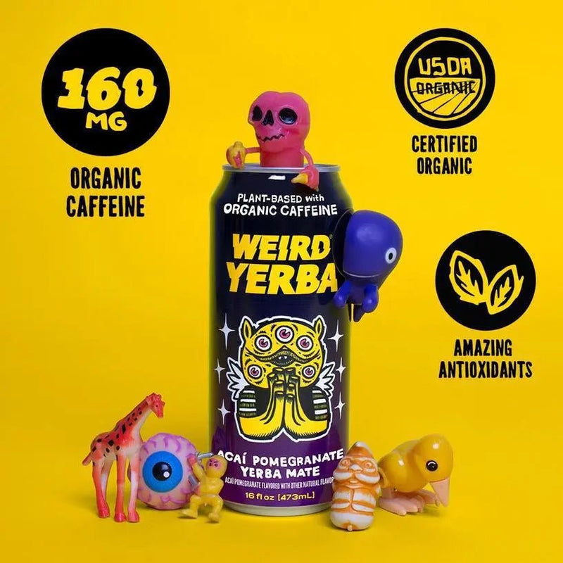 Organic Acai Pomegranate Yerba Mate 16oz Can - My SensibiliTeas - canned tea from Weird Beverages