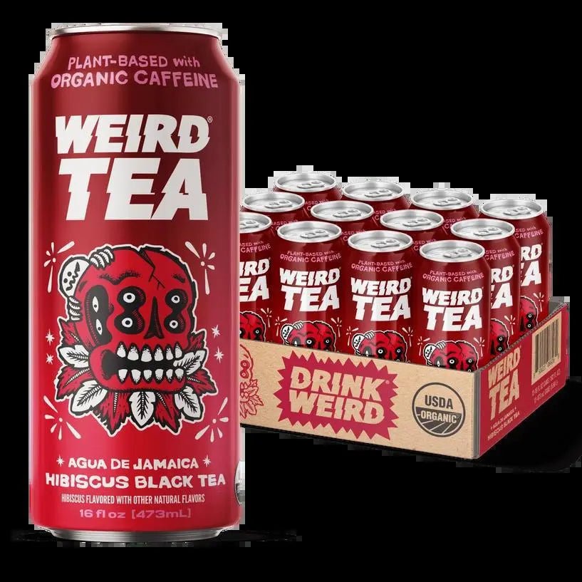 Organic Agua De Jamaica Hibiscus Black Tea 16 oz Can - My SensibiliTeas - canned tea from Weird Beverages