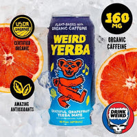 Organic Grateful Grapefruit Yerba Mate 16oz Can - My SensibiliTeas - canned tea from Weird Beverages
