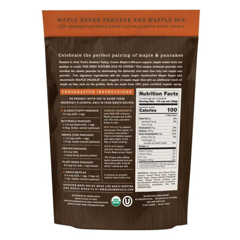 Organic Maple Sugar Pancake & Waffle Mix - My SensibiliTeas - pancake mix from Crown Maple