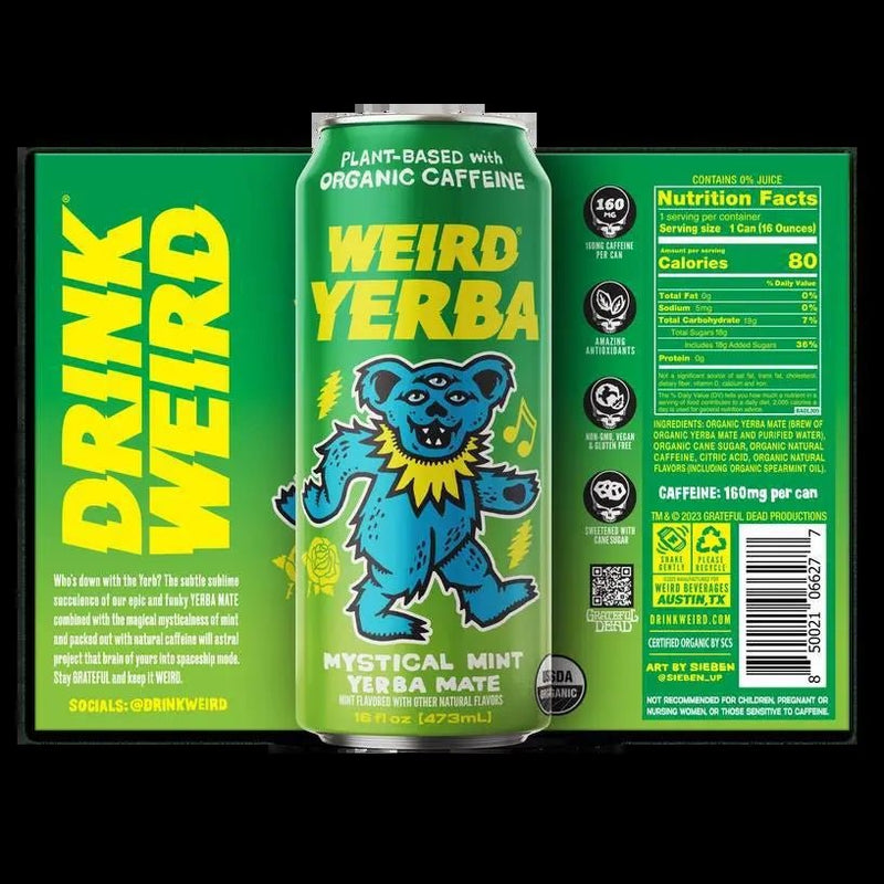 Organic Mystical Mint Yerba Mate 16oz Can - My SensibiliTeas - canned tea from Weird Beverages