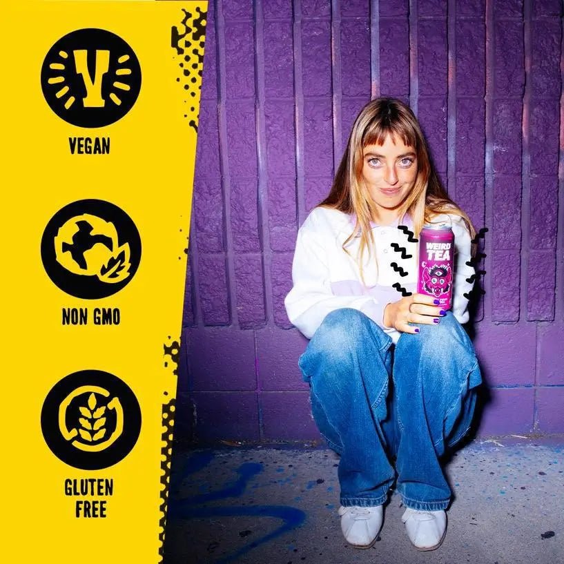 Organic Passion Fruit Black Iced Tea 16oz Can - My SensibiliTeas - canned tea from Weird Beverages