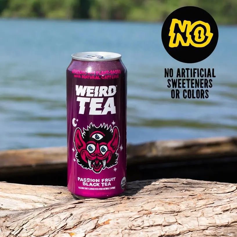 Organic Passion Fruit Black Iced Tea 16oz Can - My SensibiliTeas - canned tea from Weird Beverages