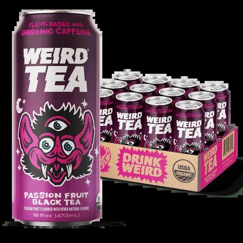 Organic Passion Fruit Black Iced Tea 16oz Can - My SensibiliTeas - canned tea from Weird Beverages