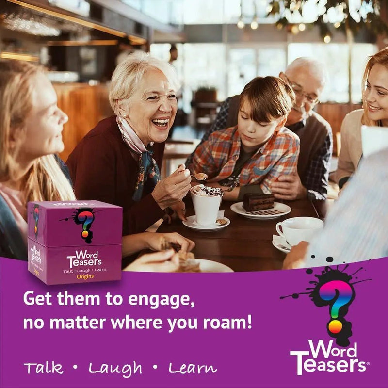 Origins - Family Friendly Card Game, Conversation Starters - My SensibiliTeas - word game from Word Teasers