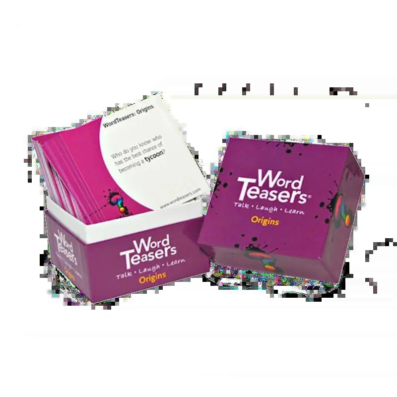 Origins - Family Friendly Card Game, Conversation Starters - My SensibiliTeas - word game from Word Teasers