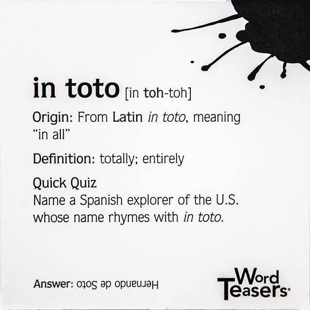 Origins - Family Friendly Card Game, Conversation Starters - My SensibiliTeas - word game from Word Teasers