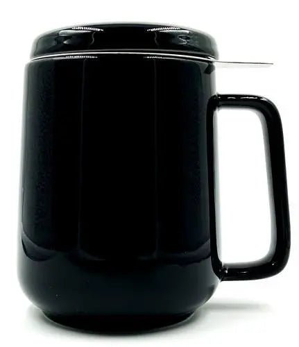 Peak Black Porcelain Mug With Infuser 19oz - My SensibiliTeas - tea infuser mug from Tealyra